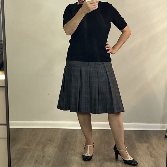 Talbots Elegant Black Carrier Blouse Women’s Size M Cotton Blend Knitted Classy - Picture 1 of 13